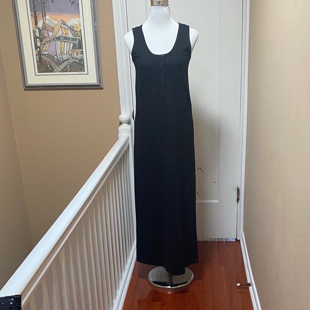 DKNY Black Sleeveless Maxi Dress
